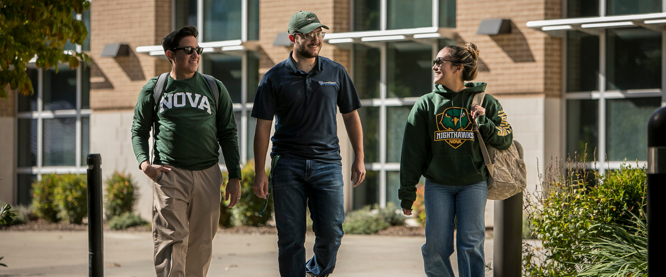 image of students walking on campus